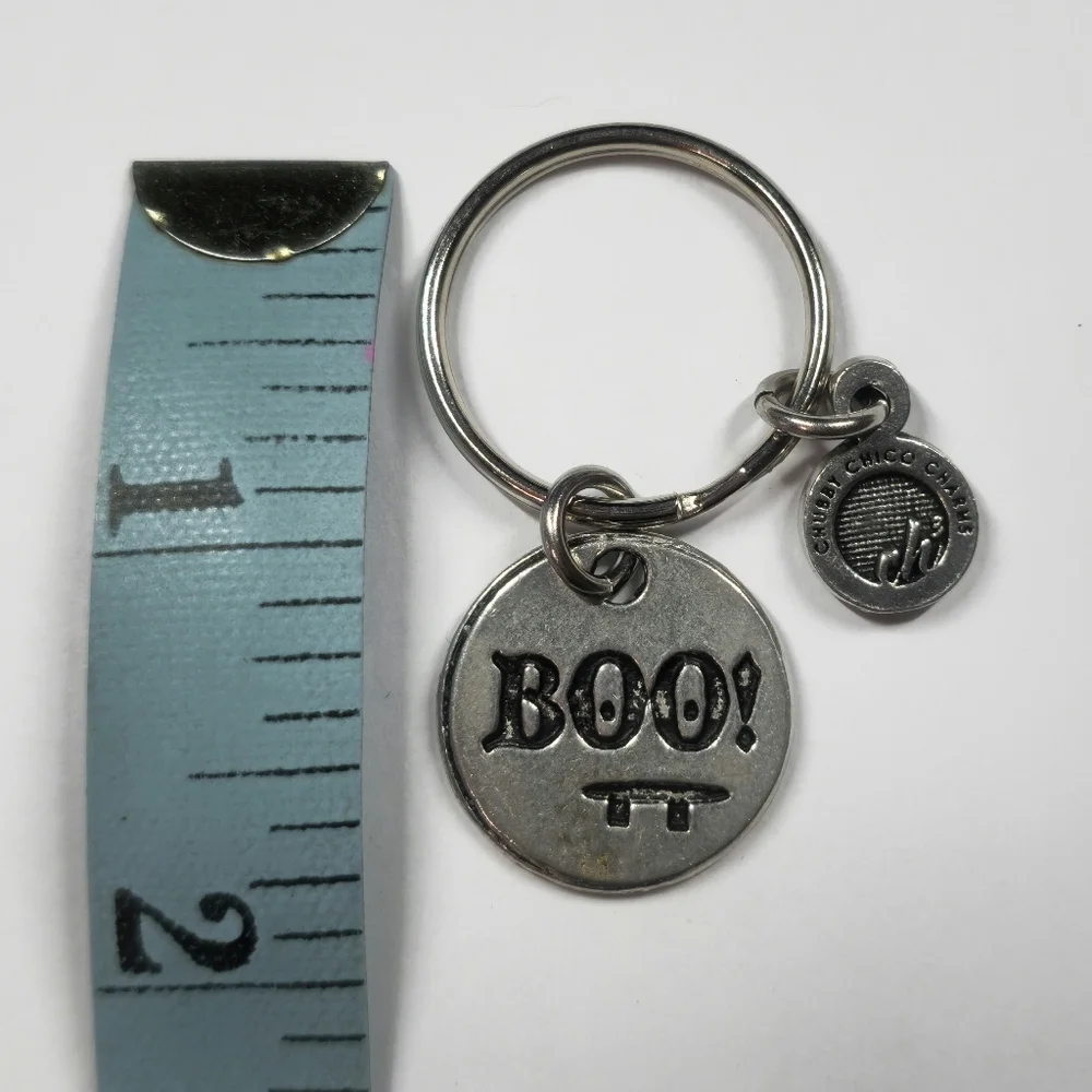 Pewter Keychain Halloween Chubby Chico Charms‎ BOO! Halloween Keyring NWT